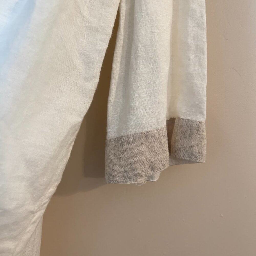 Garron Vintage Linen Cotton Blend Blouse Size S - Picture 5 of 8